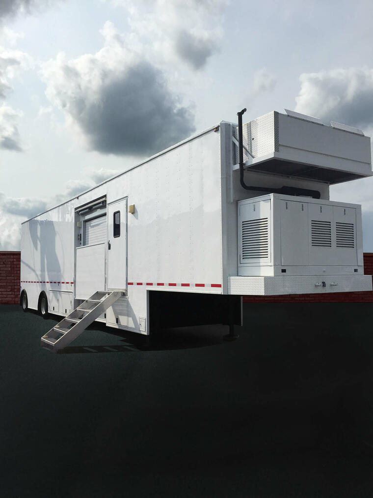 Mobile MRI Rental Trailer at Site